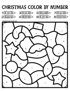 Christmas Coloring Worksheets for Elementary School Children