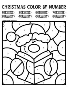 Christmas Coloring Worksheets for Elementary School Children