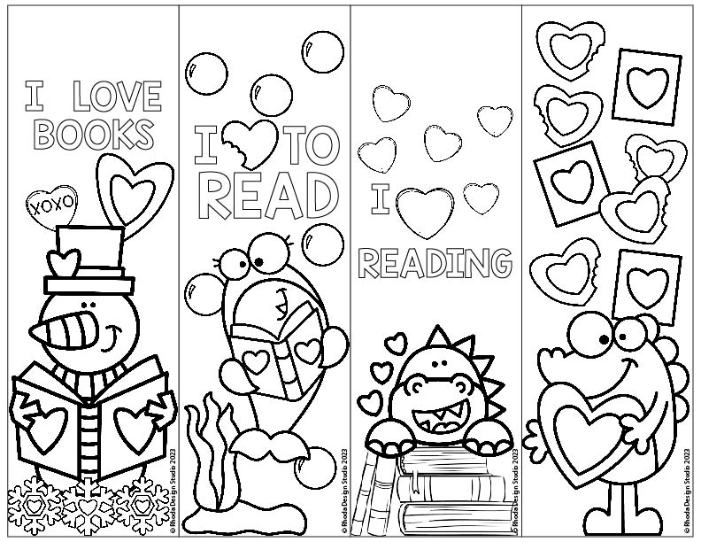 12 Free Valentine's Day Bookmark Printables