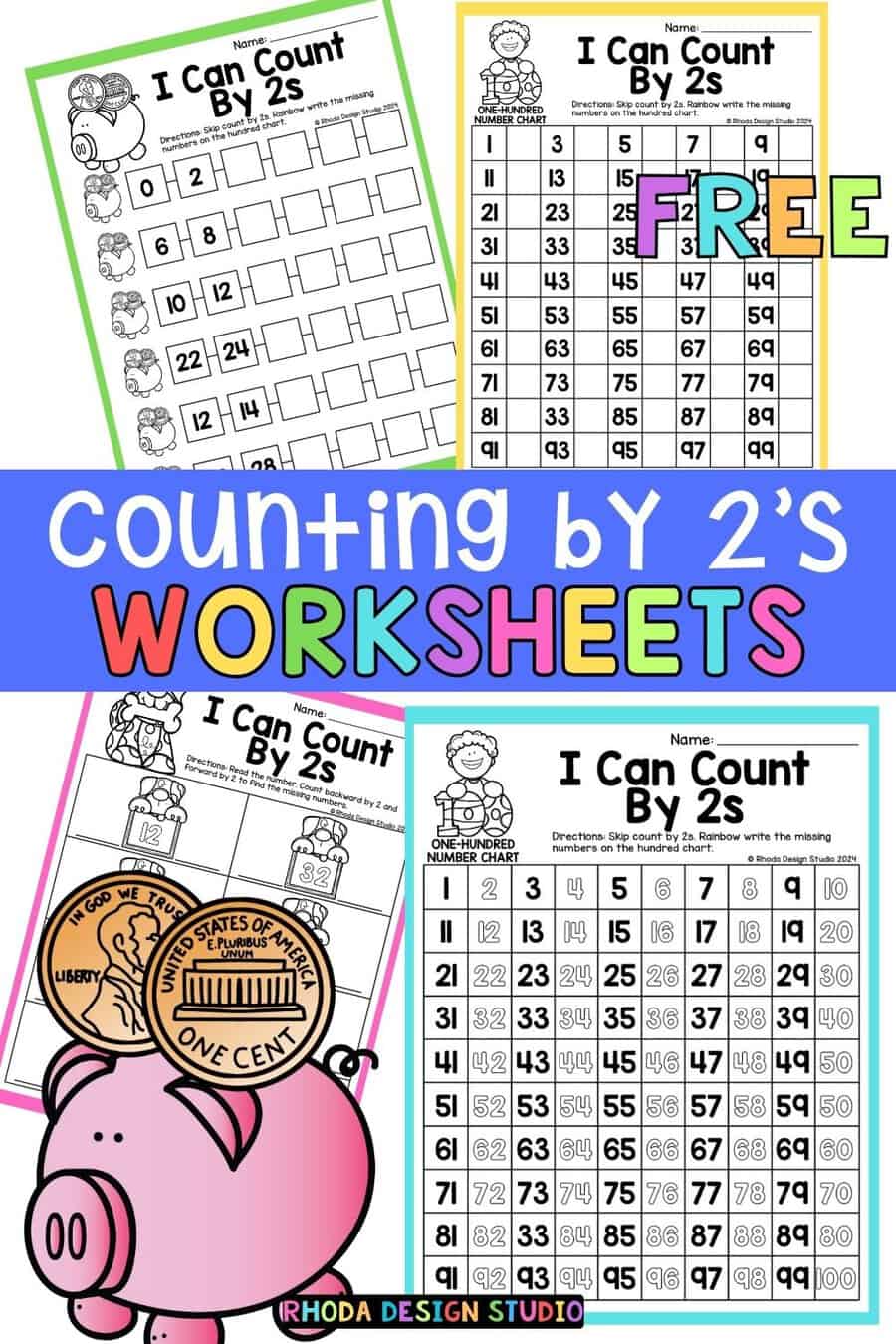 A printable counting by 2’s worksheet for kindergarten, preschool, and first graders. Students or kids will practice and improve their counting abilities with this worksheet. This counting by 2’s worksheet is in pdf format and downloadable.