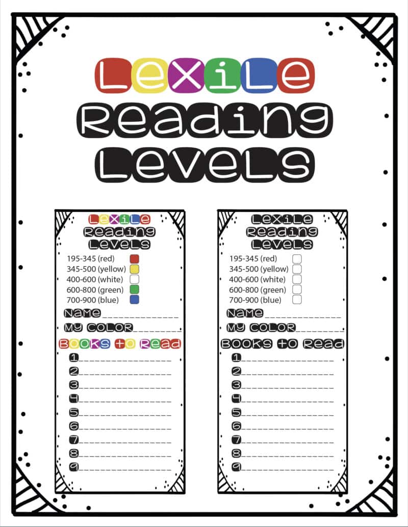 Lexile-Reading-Bookmarks