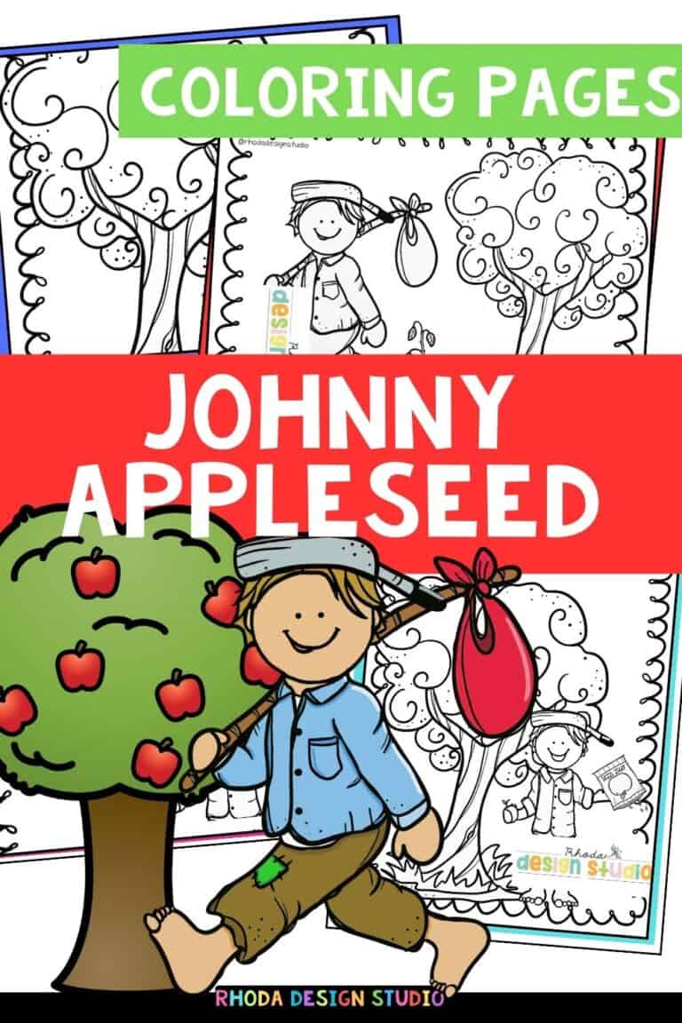 Johnny Appleseed Worksheets and Coloring Pages
