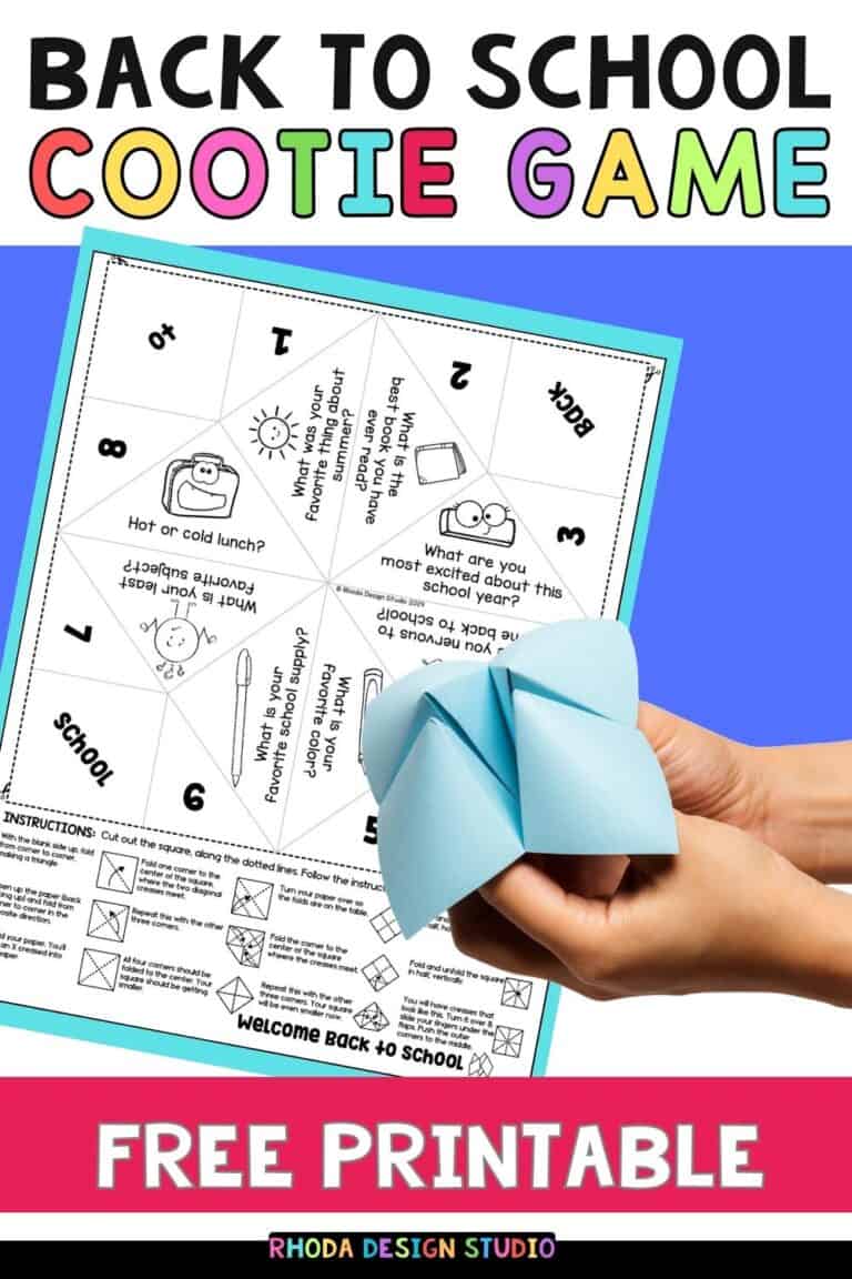 Crafting Fun and Learning with Free Back to School Cootie Catchers