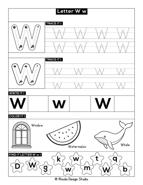 Letter-Activity-W