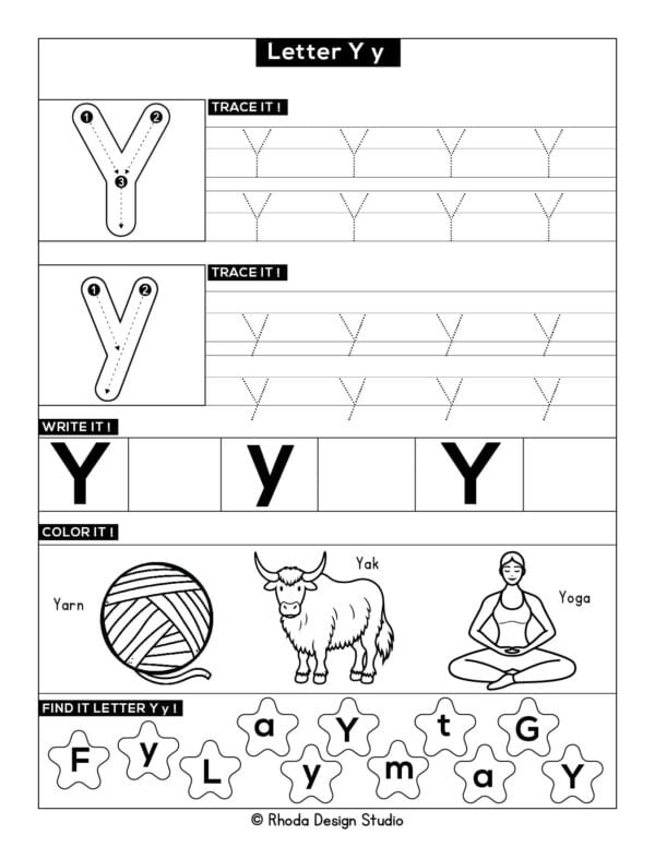 Letter-Activity_Letter Y