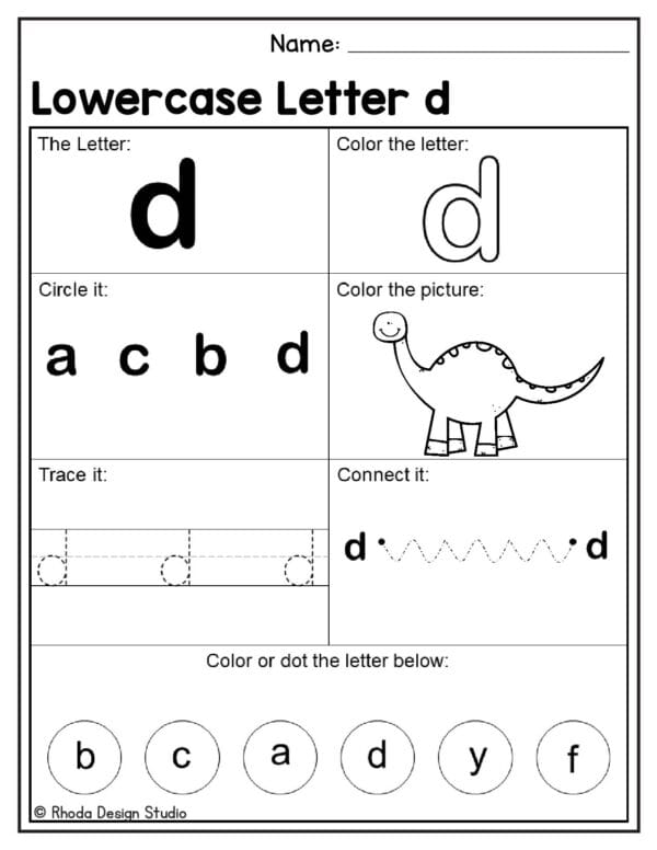 alphabet-lowercase-worksheet_Letter D