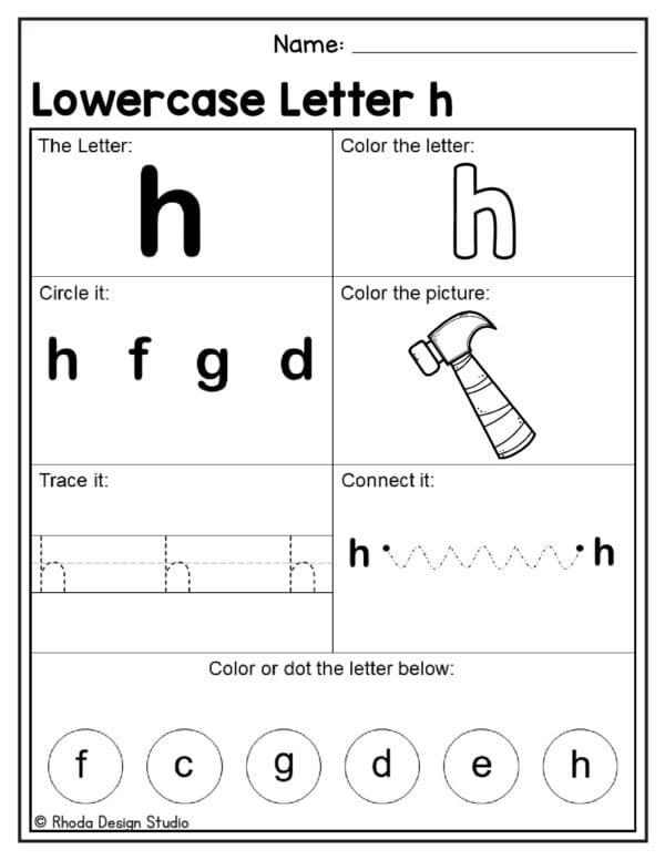 alphabet-lowercase-worksheet_Letter H