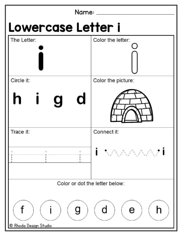 alphabet-lowercase-worksheet_Letter I