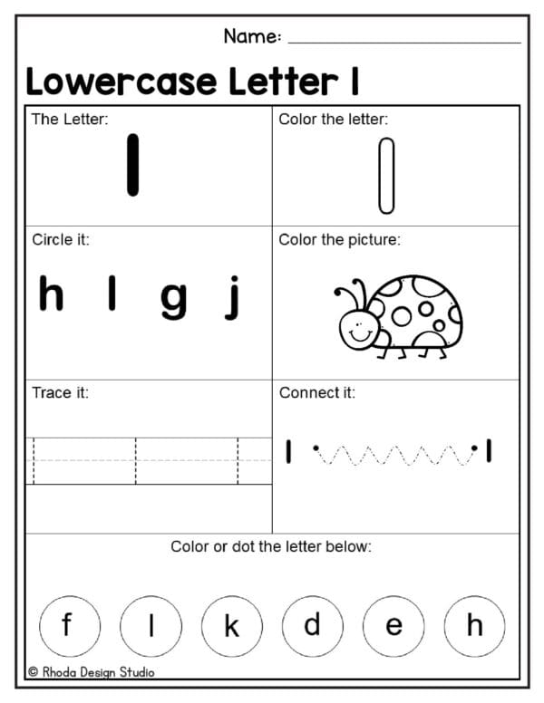 alphabet-lowercase-worksheet_Letter L