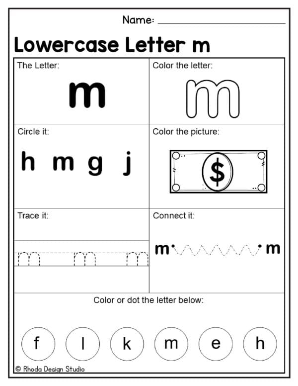 alphabet-lowercase-worksheet_Letter M