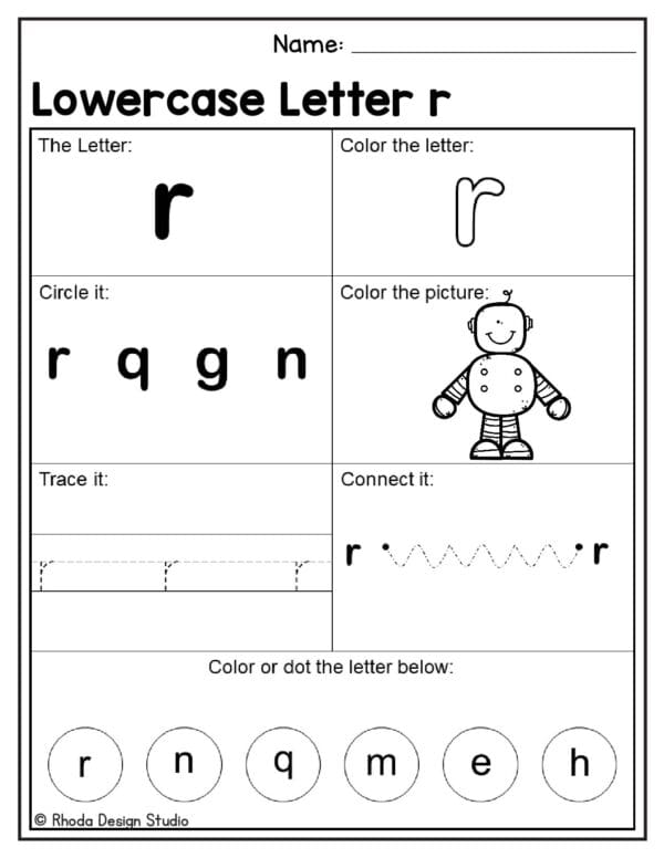 alphabet-lowercase-worksheet_Letter R