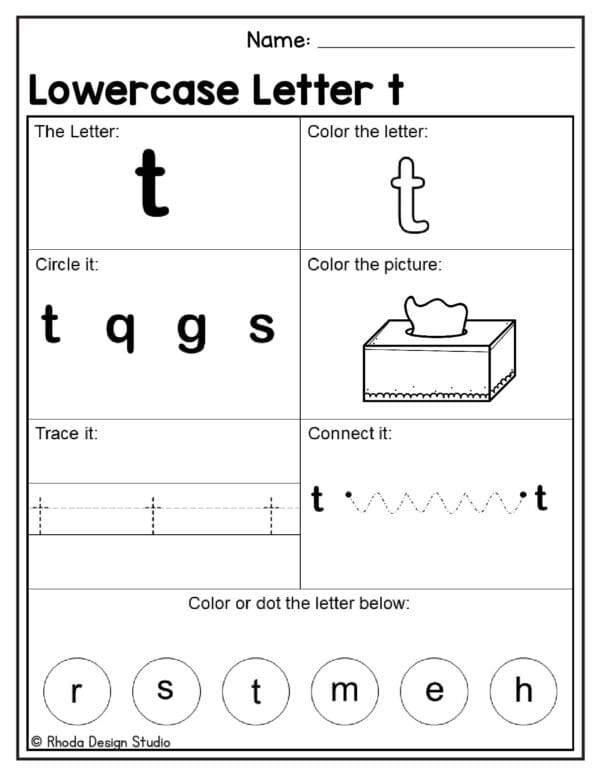 alphabet-lowercase-worksheet_Letter T