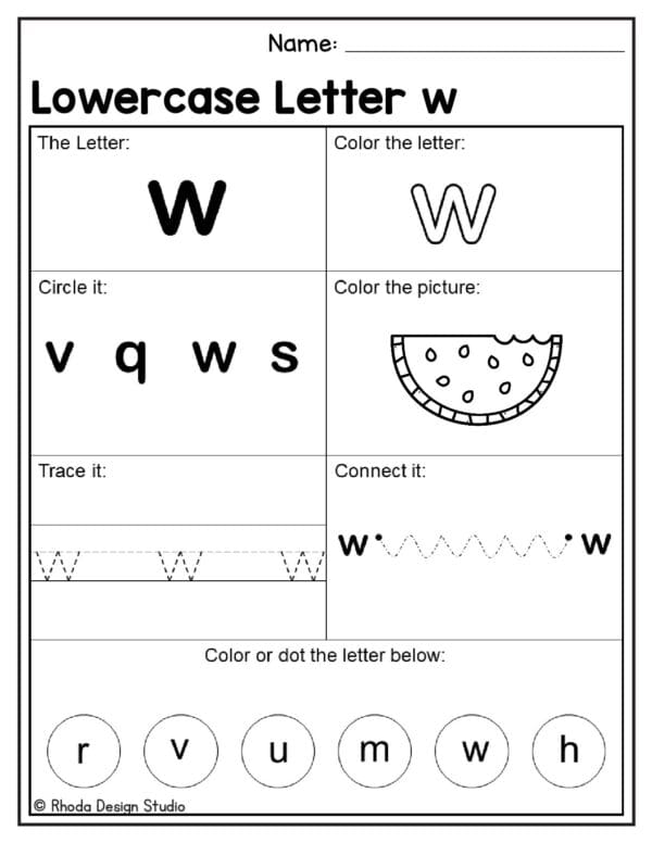 alphabet-lowercase-worksheet_Letter W