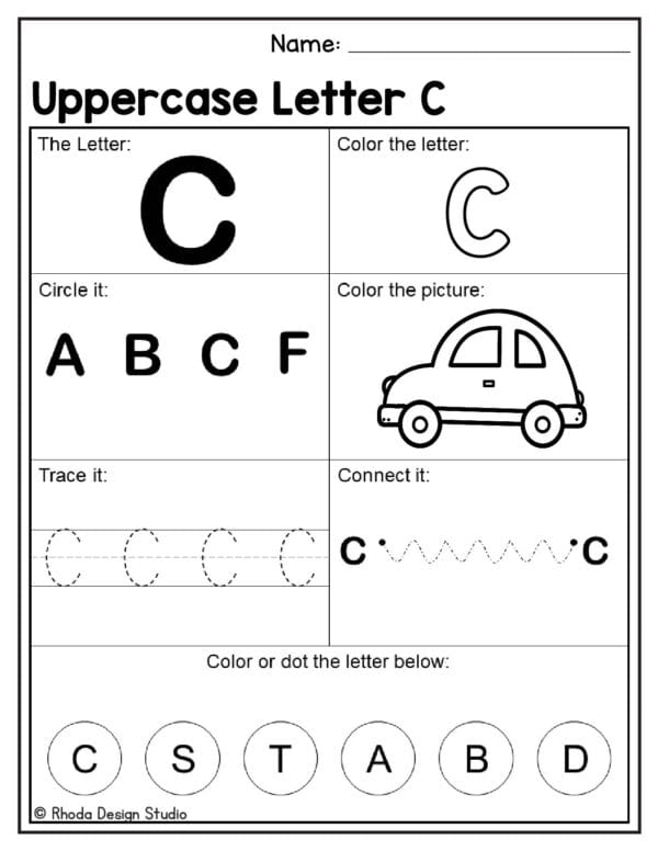 alphabet-uppercase-worksheet_Letter C