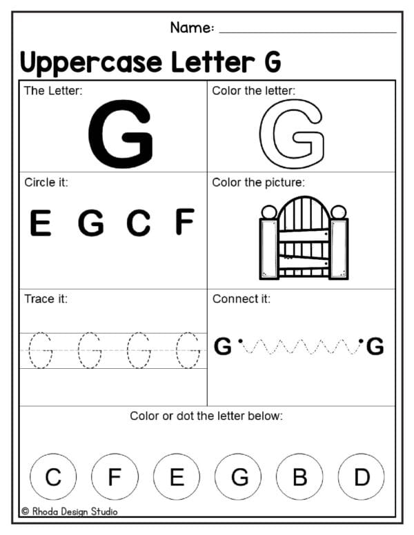 alphabet-uppercase-worksheet_Letter G