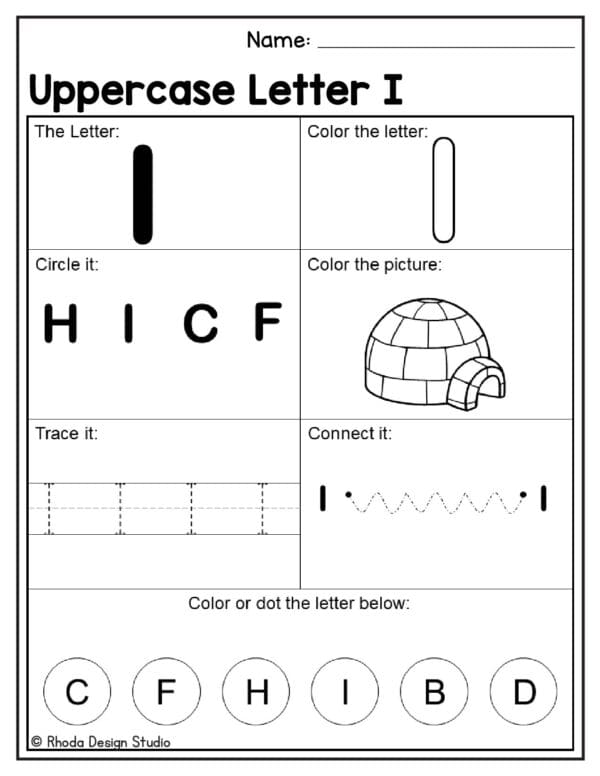 alphabet-uppercase-worksheet_Letter I