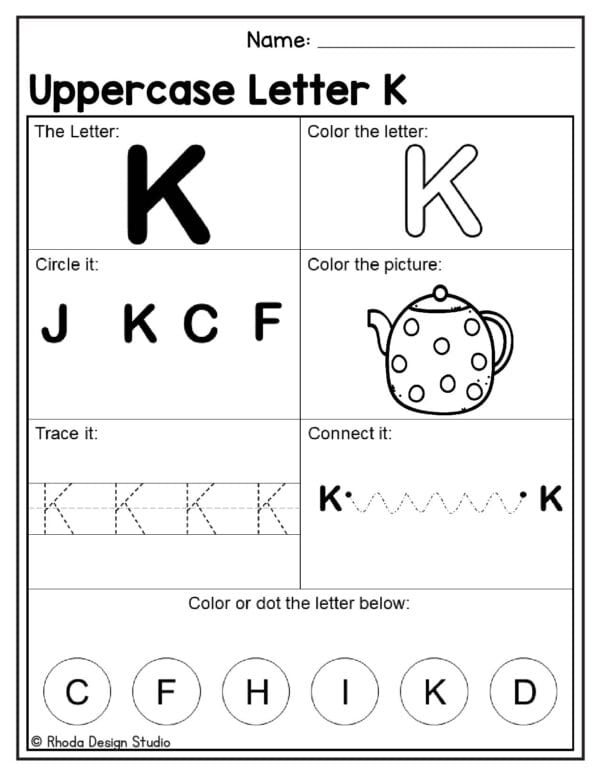 alphabet-uppercase-worksheet_Letter K