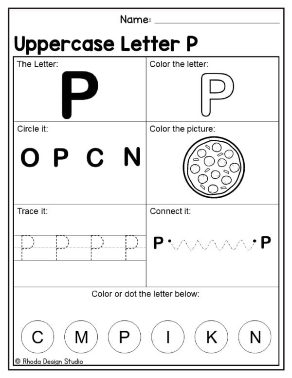 alphabet-uppercase-worksheet_Letter P