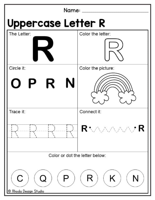 alphabet-uppercase-worksheet_Letter R