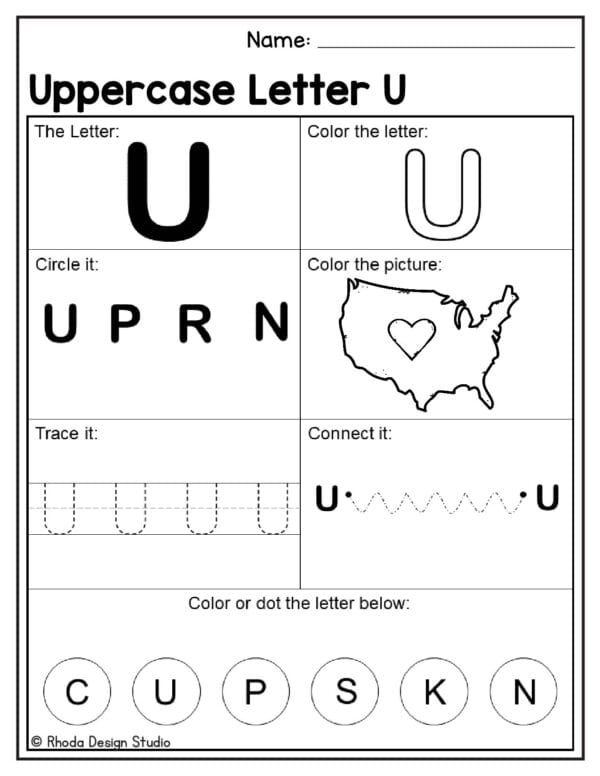 alphabet-uppercase-worksheet_Letter U