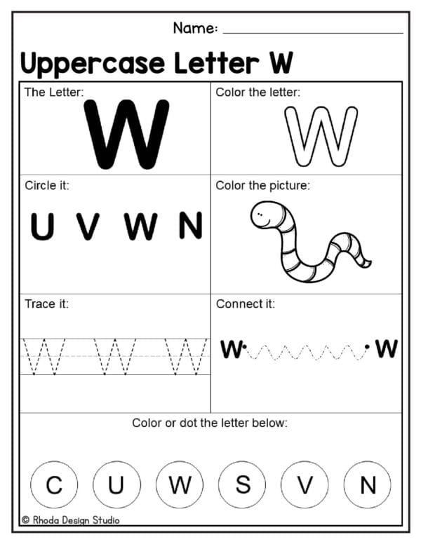 alphabet-uppercase-worksheet_Letter W