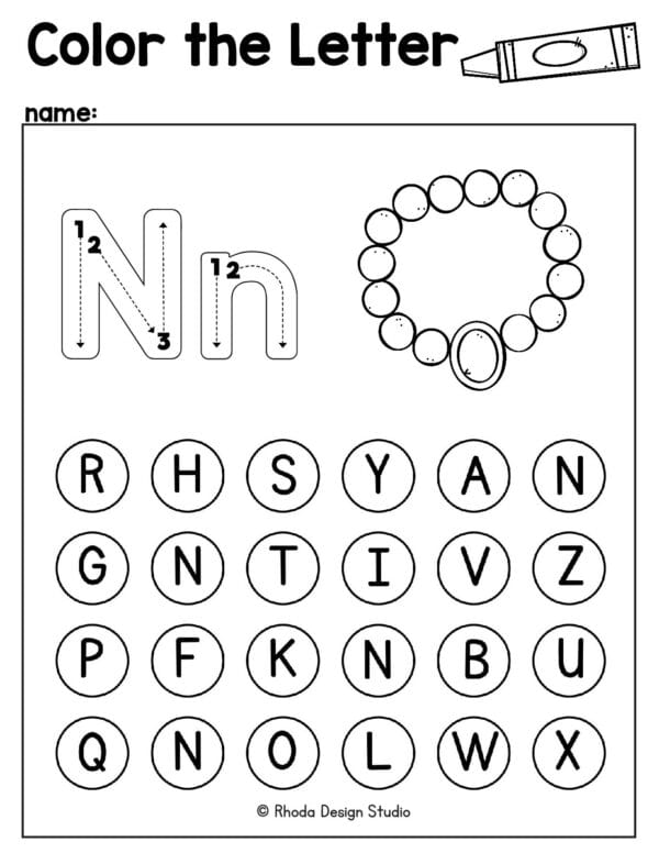 color-the-letters_Letter N