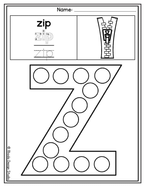 dot-letter-shape_Letter Z