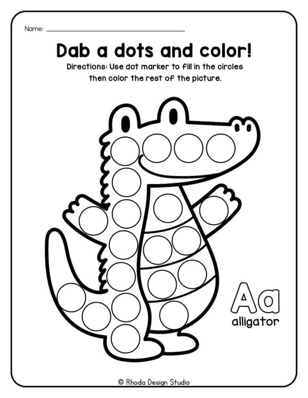 dot-marker-animals-Letter-A