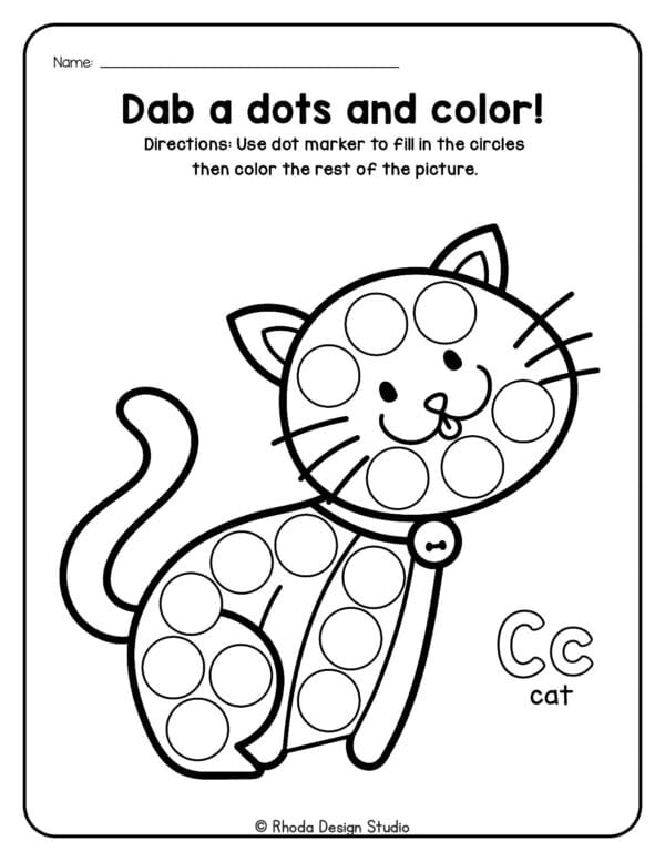 dot-marker-animals_Letter C