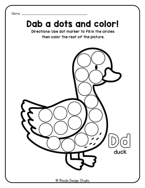 dot-marker-animals_Letter D