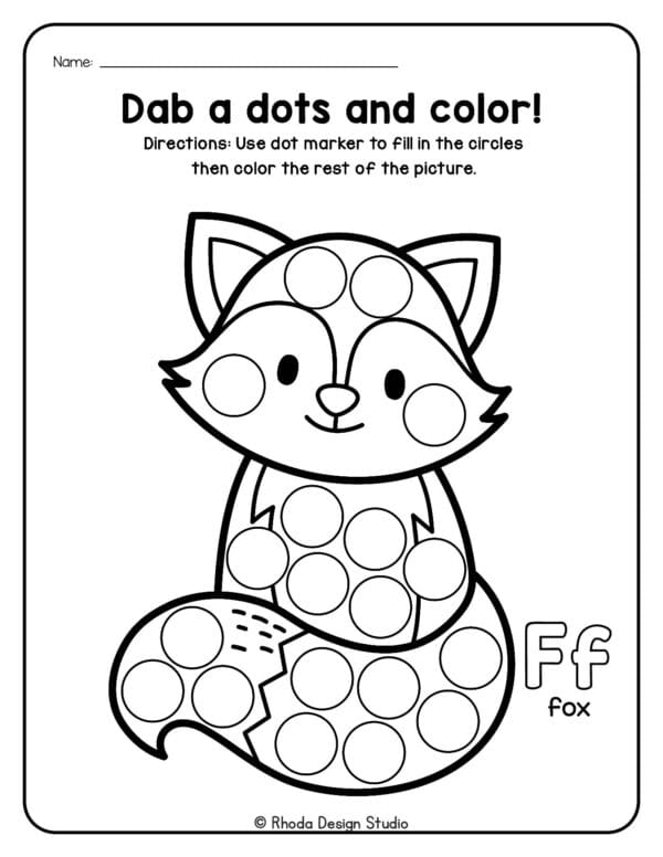 dot-marker-animals_Letter F