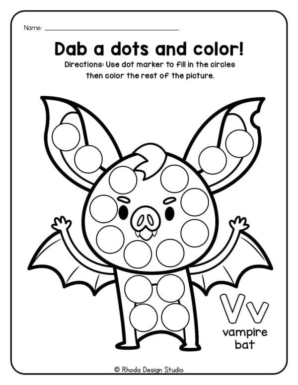 dot-marker-animals_Letter V