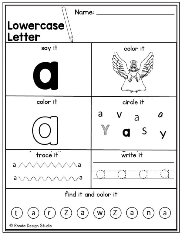 lowercase-letter-practice_Letter A