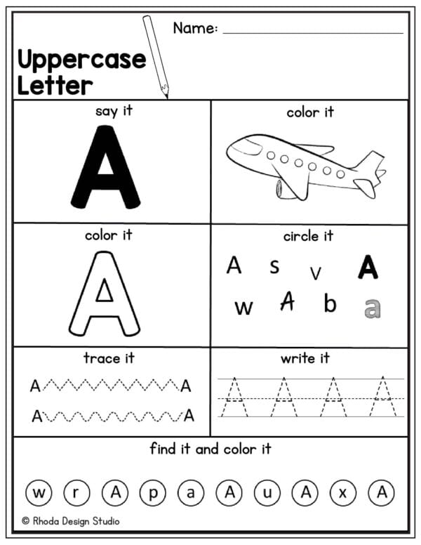 uppercase-letter-practice_Letter A