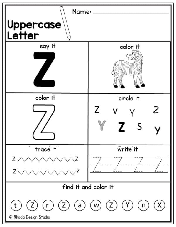 uppercase-letter-practice_Letter Z